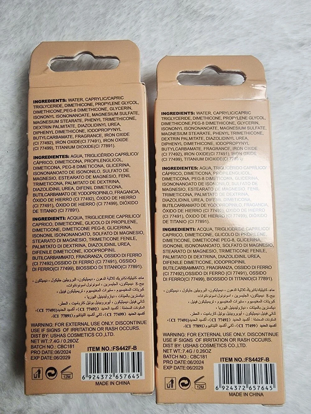 2pk Ushas Full Cover Eraser Concealer - Beige